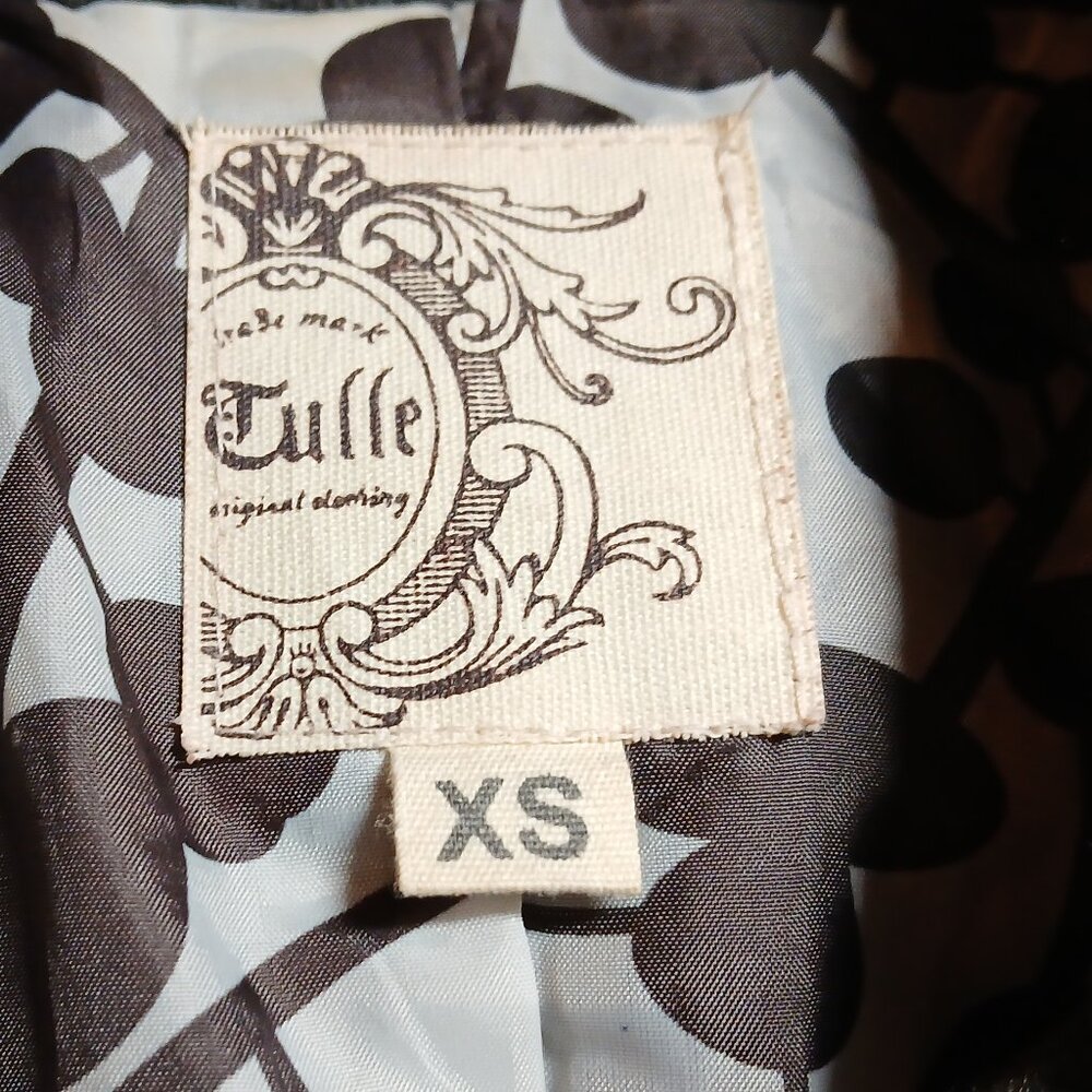 TULLE Dark Gray Long Wool Peacoat XS - Picture 6 of 9